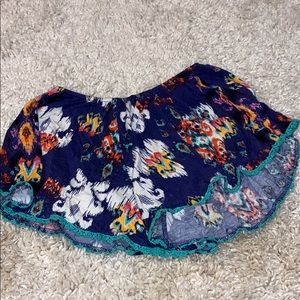 flowy patterned shorts
